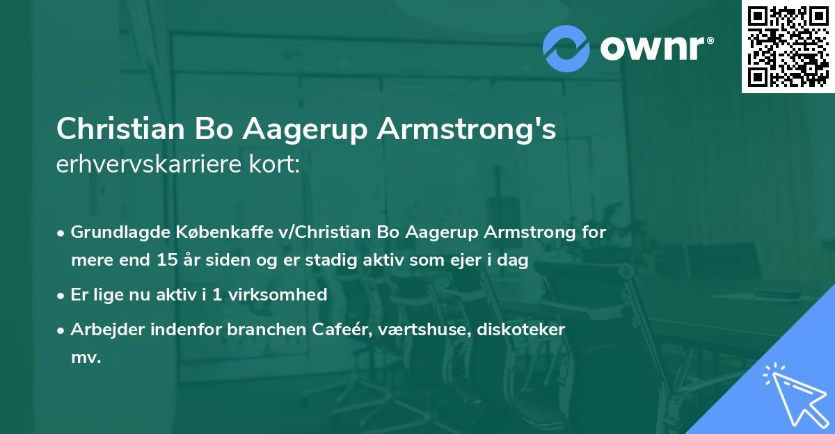 Christian Bo Aagerup Armstrong's erhvervskarriere kort