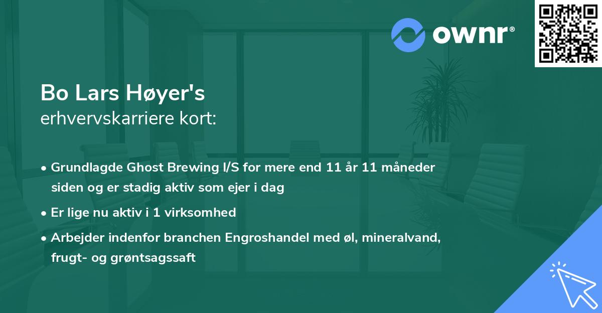 Bo Lars Høyer's erhvervskarriere kort