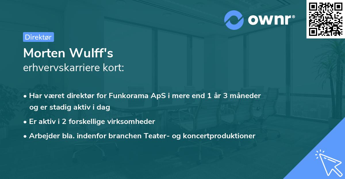 Morten Wulff's erhvervskarriere kort