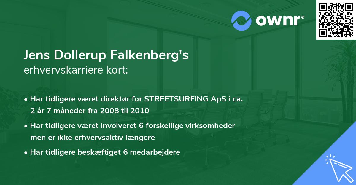 Jens Dollerup Falkenberg's erhvervskarriere kort