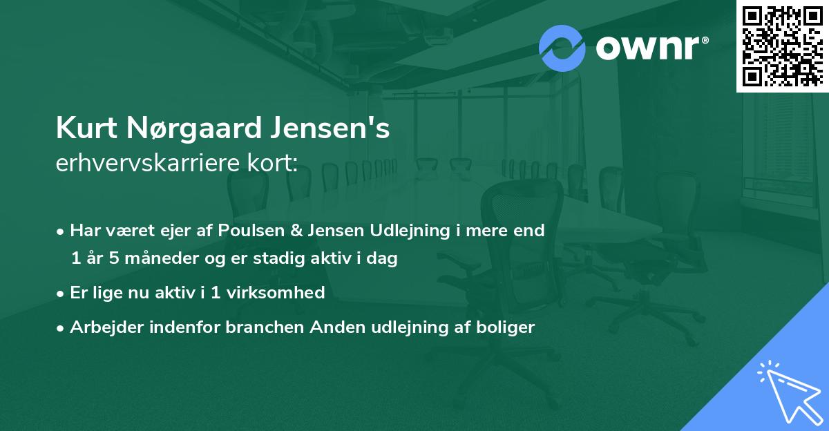 Kurt Nørgaard Jensen's erhvervskarriere kort