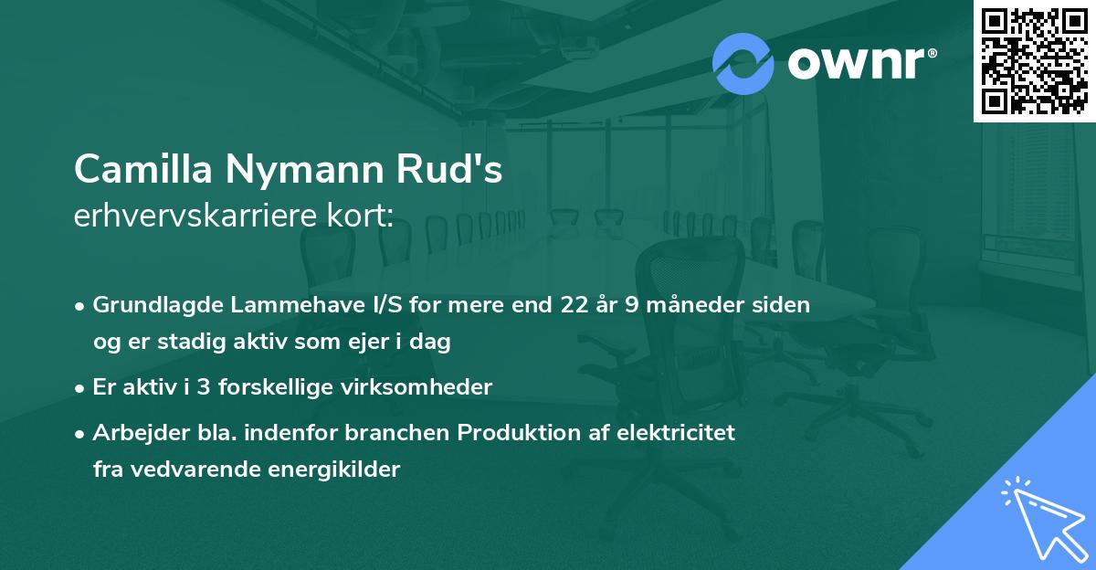Camilla Nymann Rud's erhvervskarriere kort