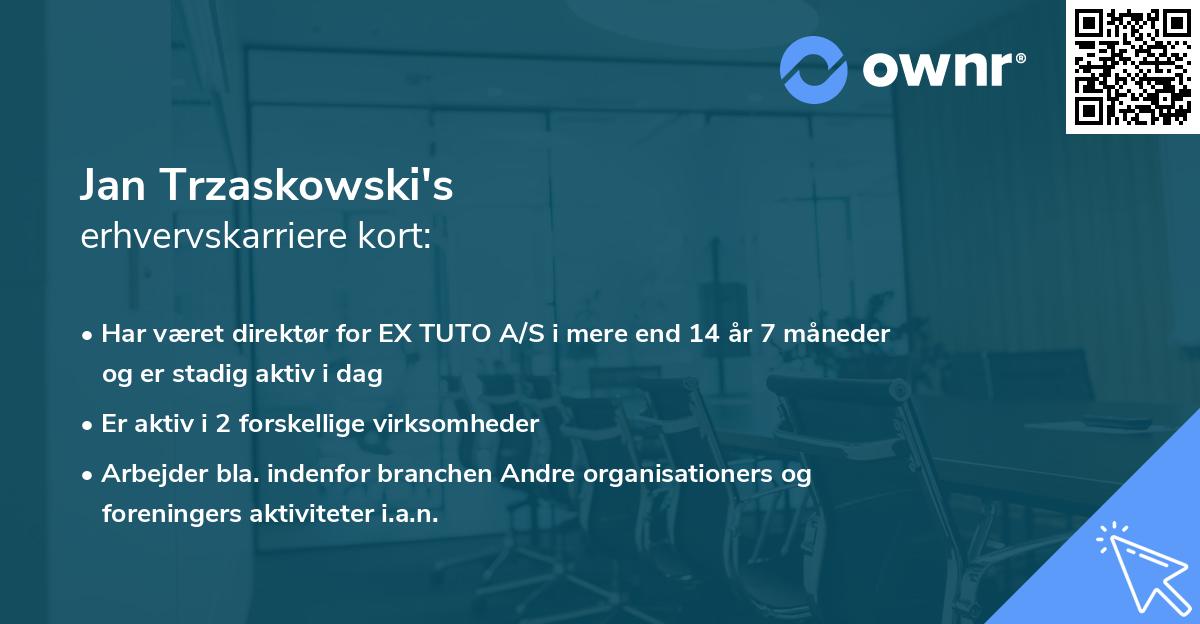 Jan Trzaskowski's erhvervskarriere kort
