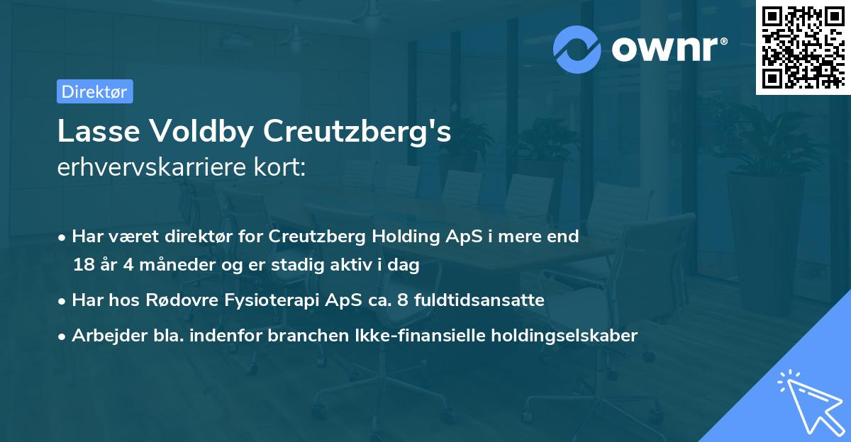 Lasse Voldby Creutzberg's erhvervskarriere kort