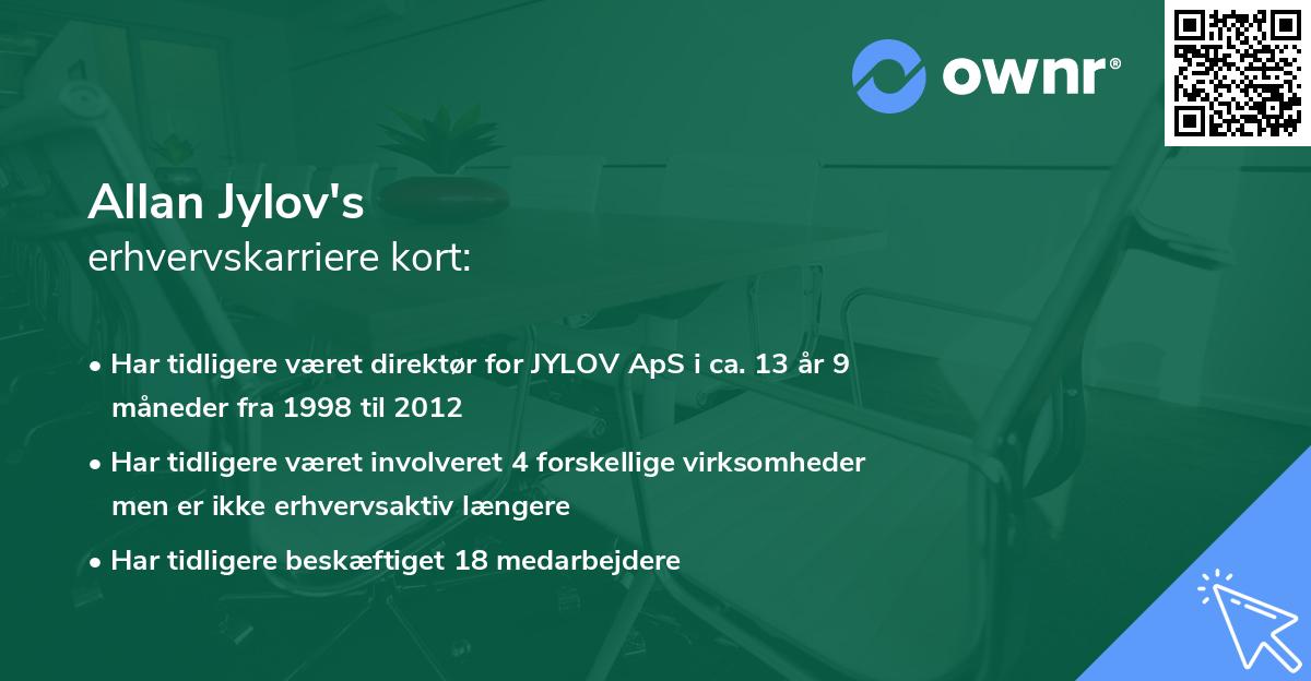 Allan Jylov's erhvervskarriere kort