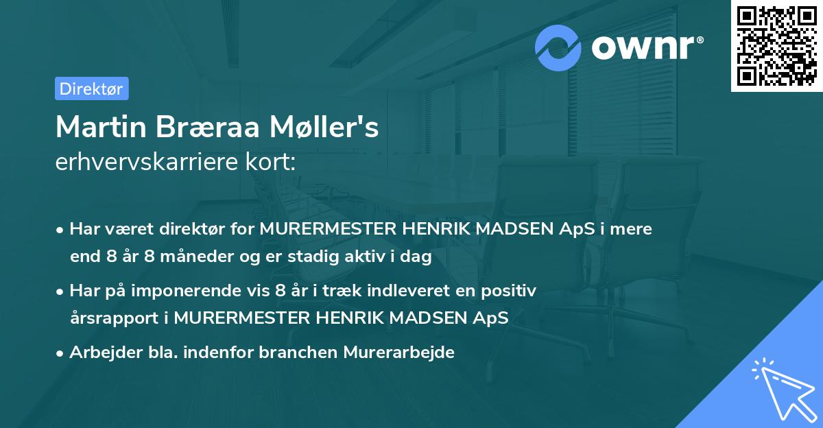 Martin Bræraa Møller's erhvervskarriere kort