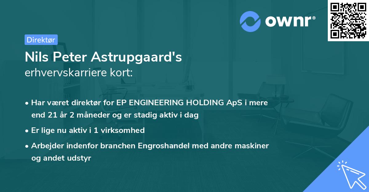 Nils Peter Astrupgaard's erhvervskarriere kort