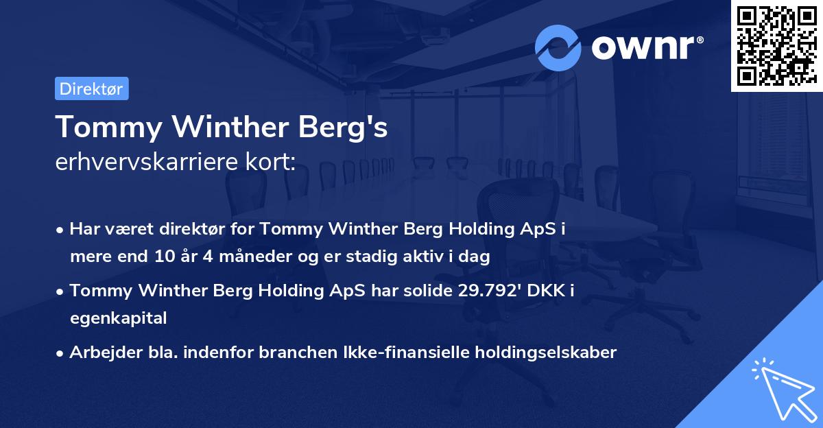 Tommy Winther Berg's erhvervskarriere kort