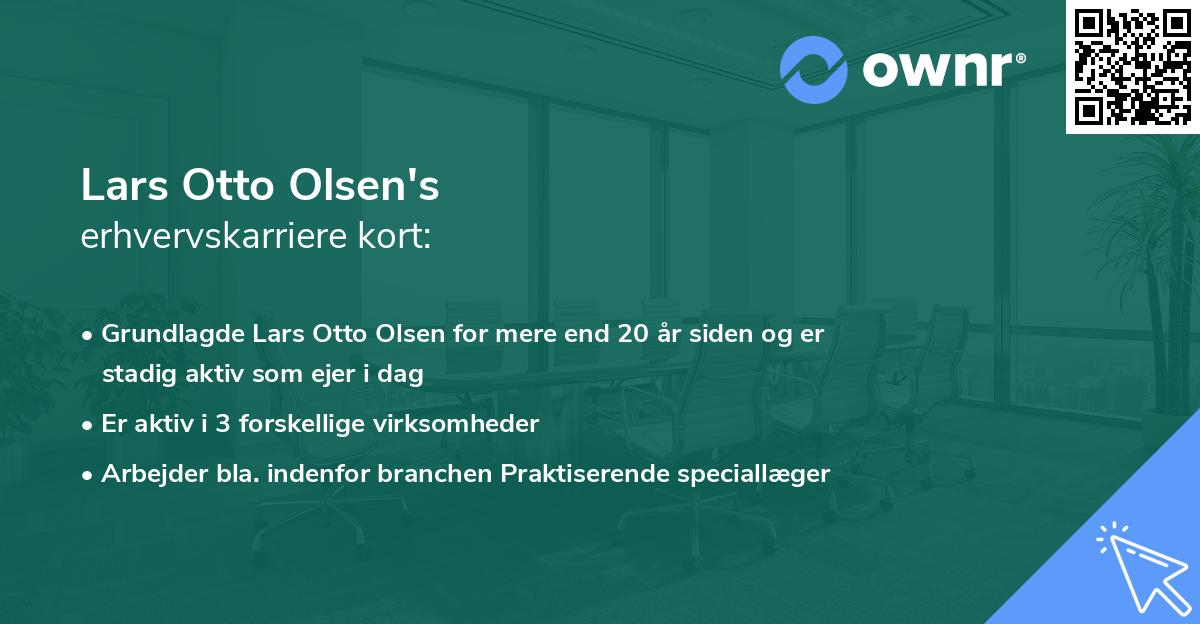 Lars Otto Olsen's erhvervskarriere kort