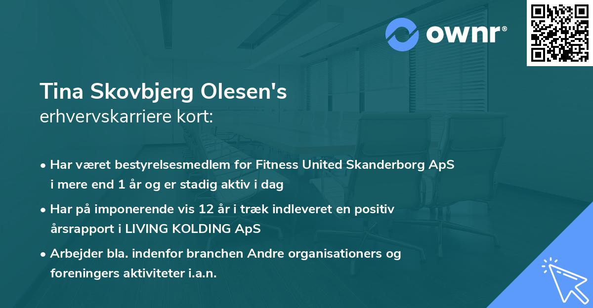 Tina Skovbjerg Olesen's erhvervskarriere kort