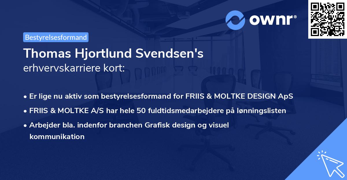 Thomas Hjortlund Svendsen's erhvervskarriere kort