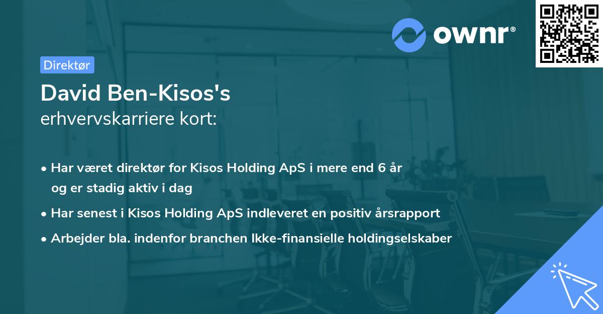 David Ben-Kisos's erhvervskarriere kort