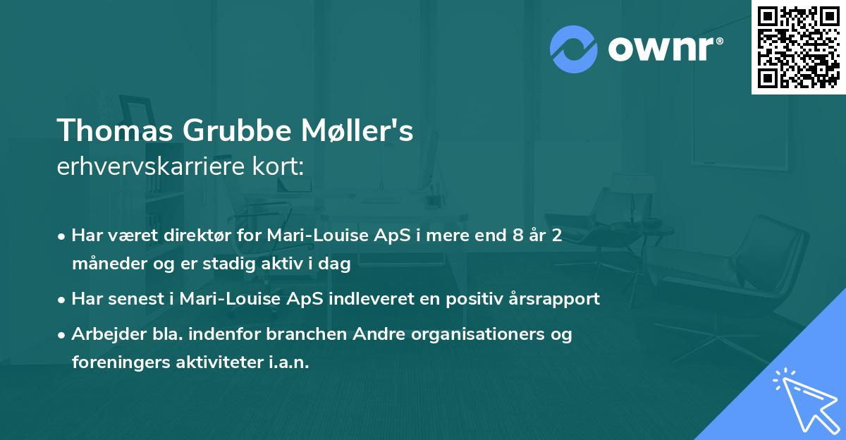 Thomas Grubbe Møller's erhvervskarriere kort
