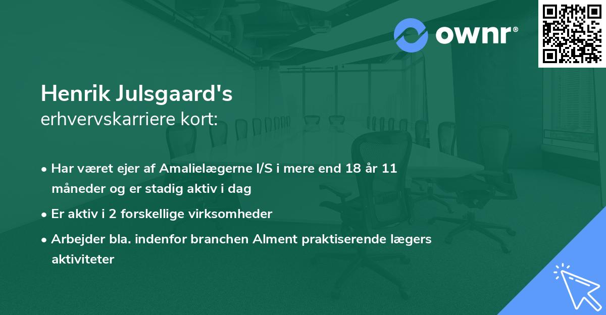Henrik Julsgaard's erhvervskarriere kort