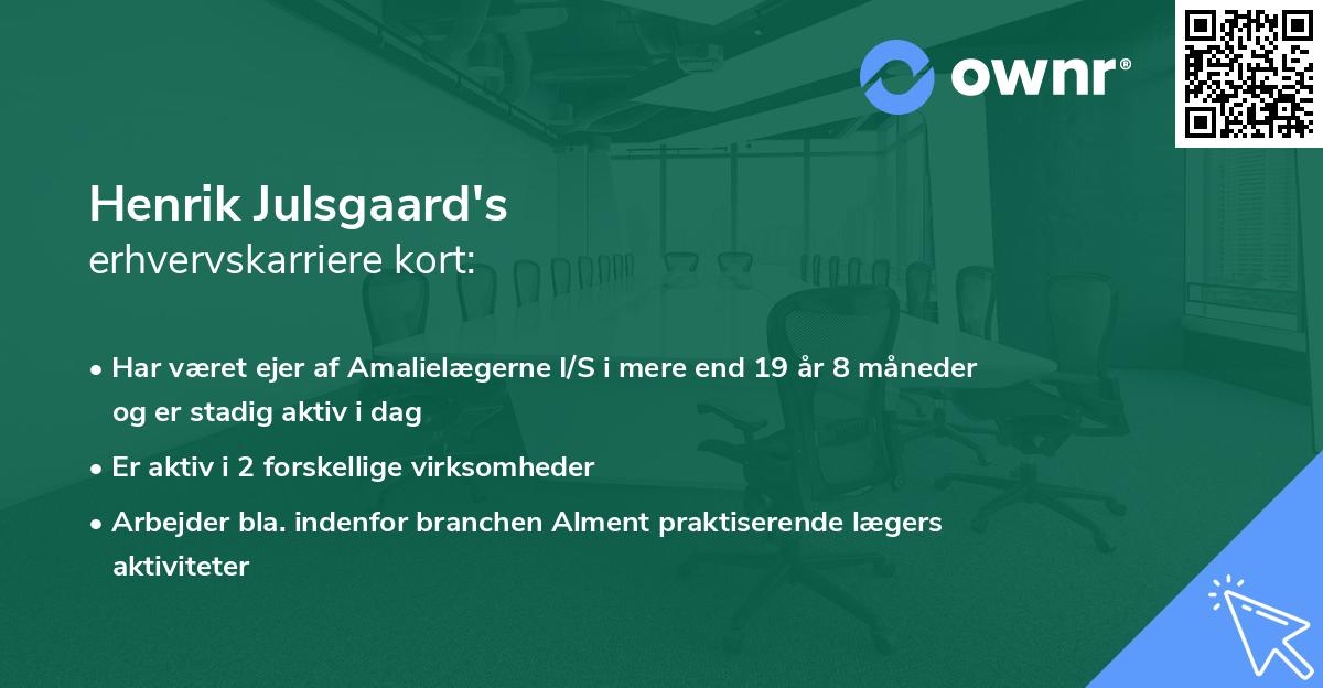 Henrik Julsgaard's erhvervskarriere kort