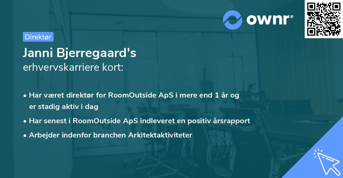 Janni Bjerregaard's erhvervskarriere kort