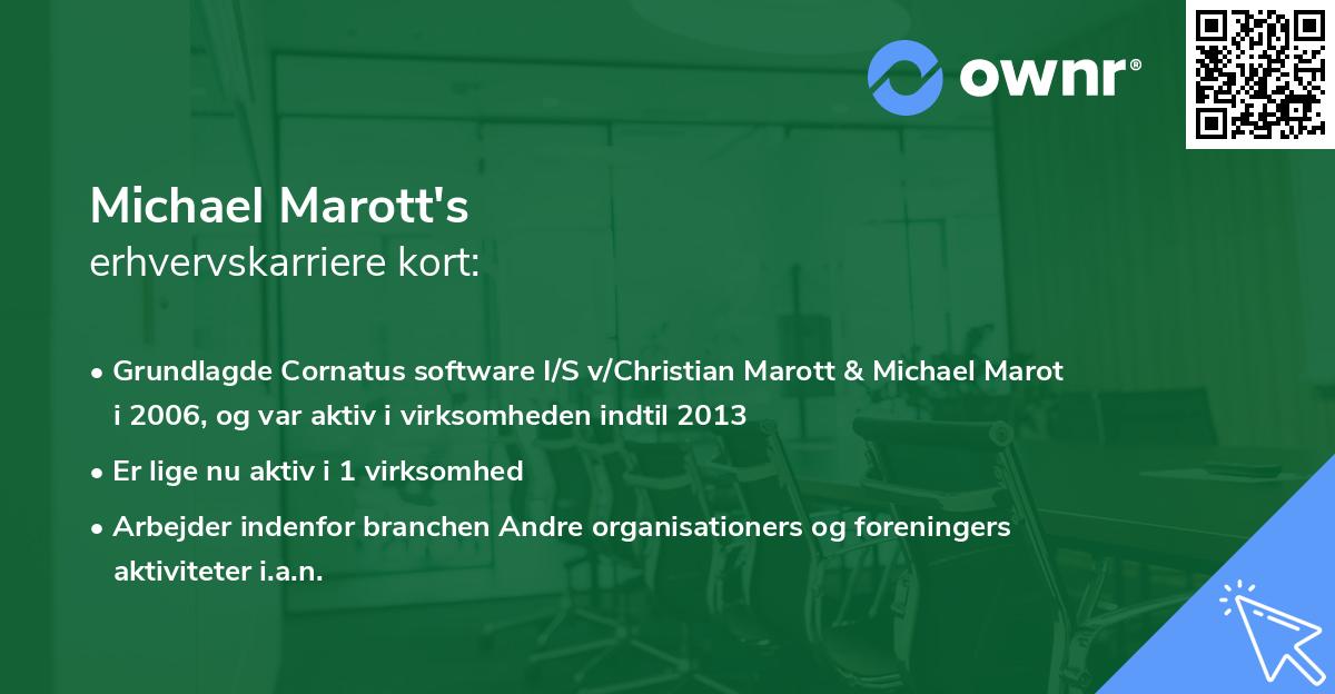 Michael Marott's erhvervskarriere kort