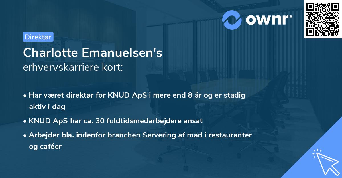 Charlotte Emanuelsen's erhvervskarriere kort