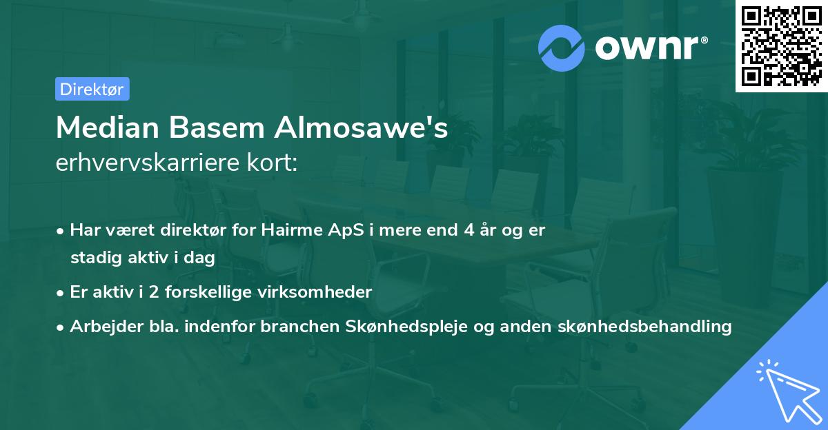 Median Basem Almosawe's erhvervskarriere kort