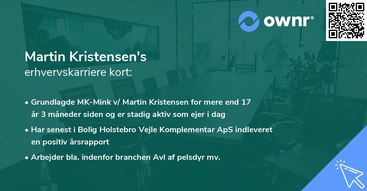 Martin Kristensen's erhvervskarriere kort