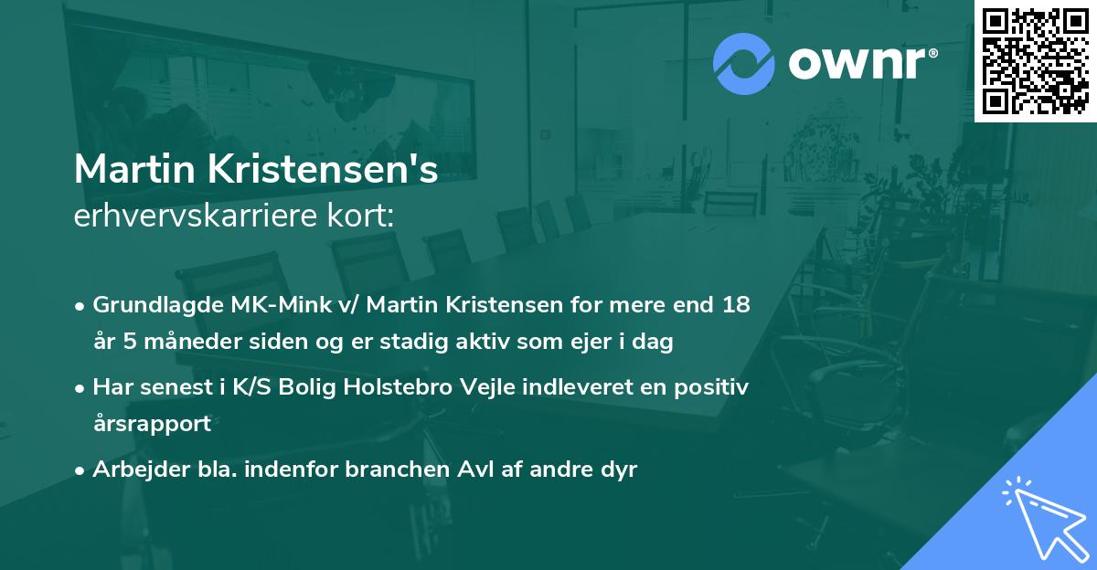 Martin Kristensen's erhvervskarriere kort