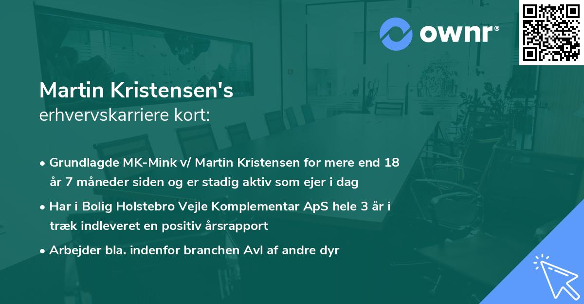 Martin Kristensen's erhvervskarriere kort