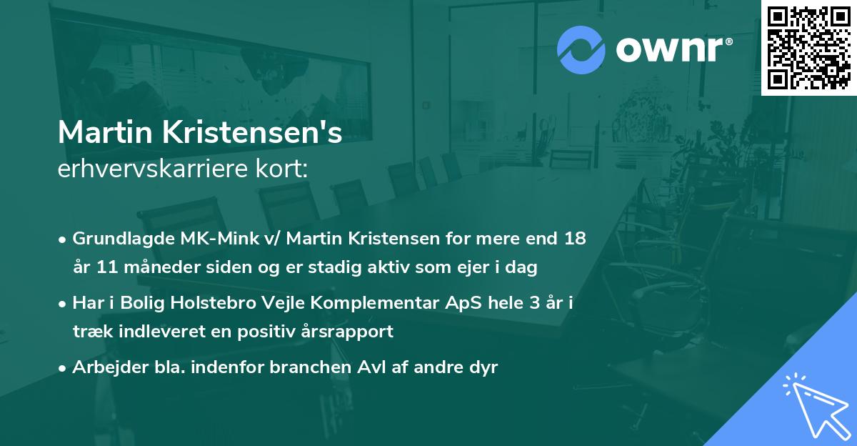 Martin Kristensen's erhvervskarriere kort