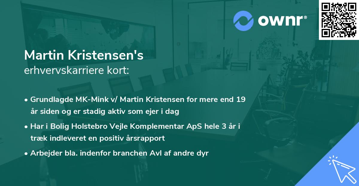 Martin Kristensen's erhvervskarriere kort