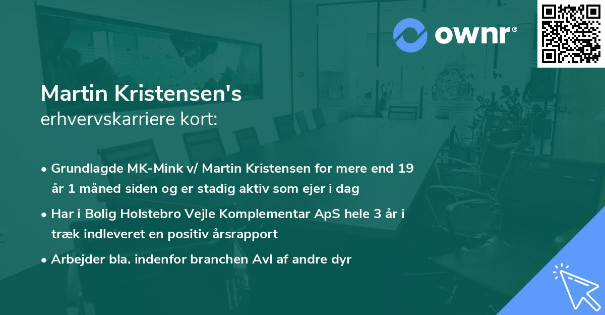 Martin Kristensen's erhvervskarriere kort