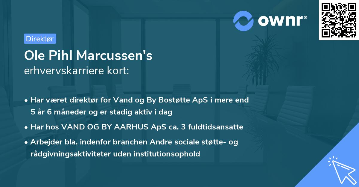 Ole Pihl Marcussen's erhvervskarriere kort