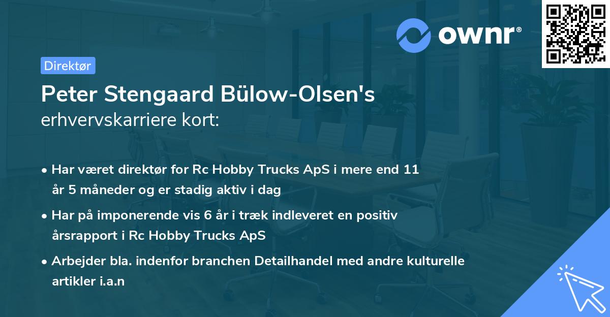 Peter Stengaard Bülow-Olsen's erhvervskarriere kort