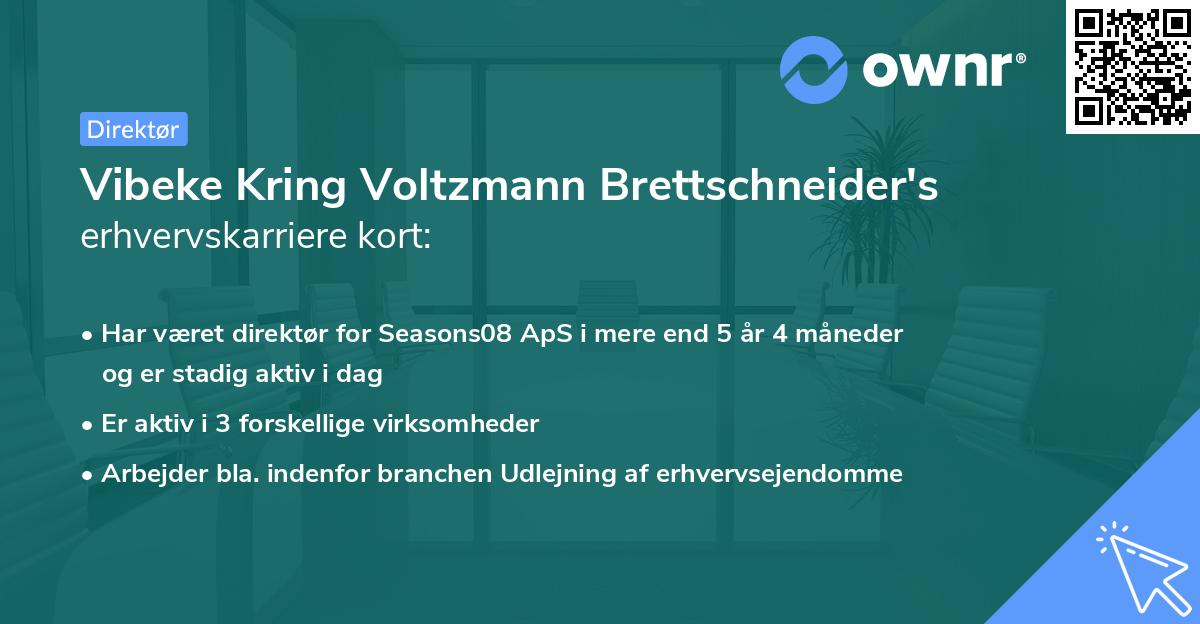 Vibeke Kring Voltzmann Brettschneider's erhvervskarriere kort