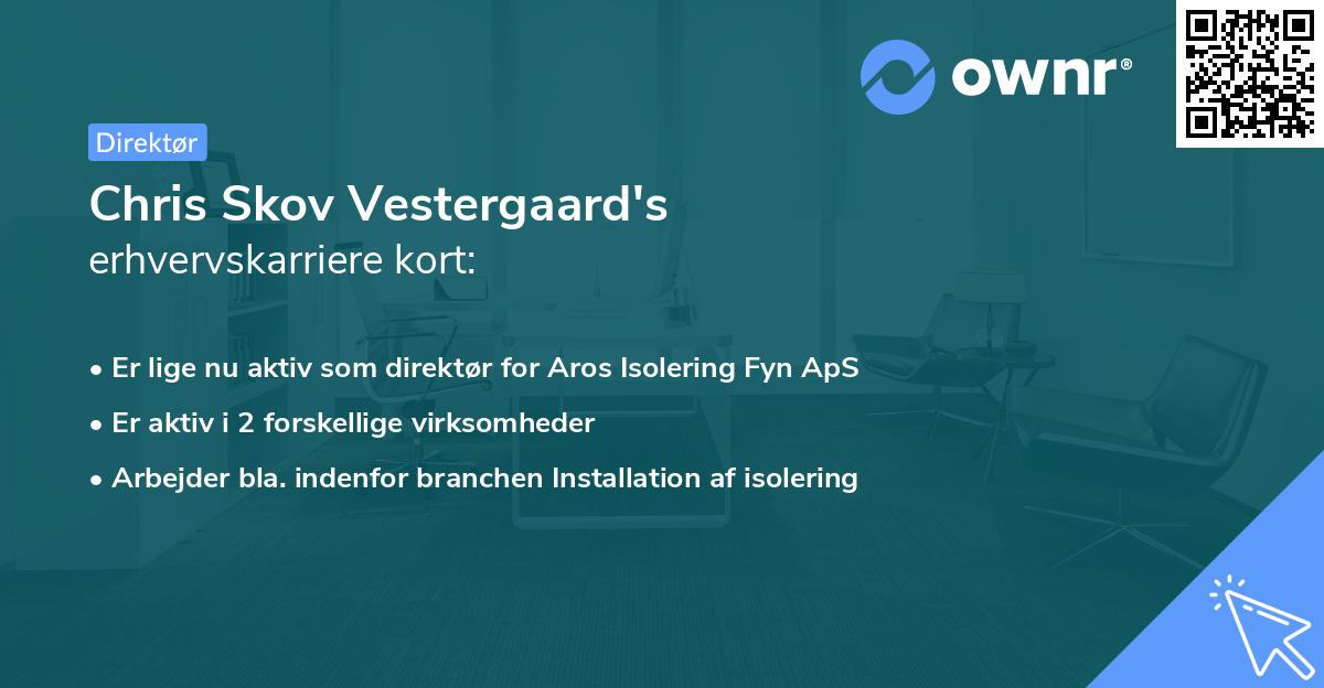 Chris Skov Vestergaard's erhvervskarriere kort