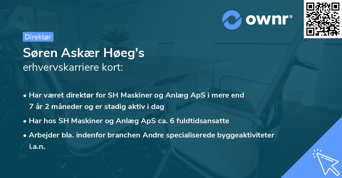 Søren Askær Høeg's erhvervskarriere kort