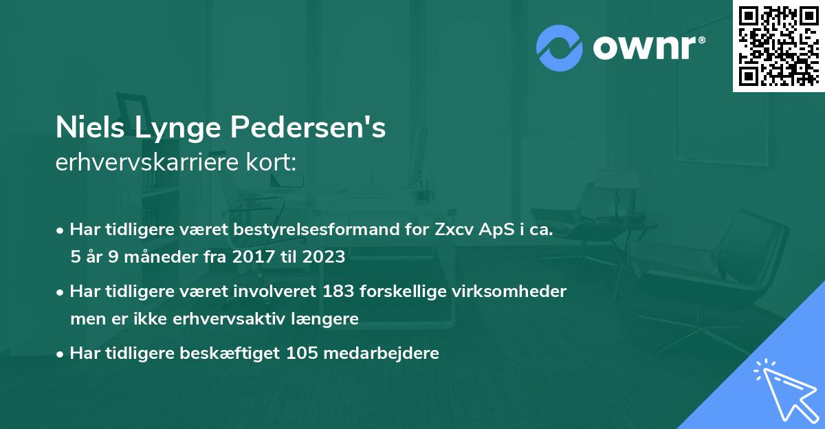 Niels Lynge Pedersen's erhvervskarriere kort