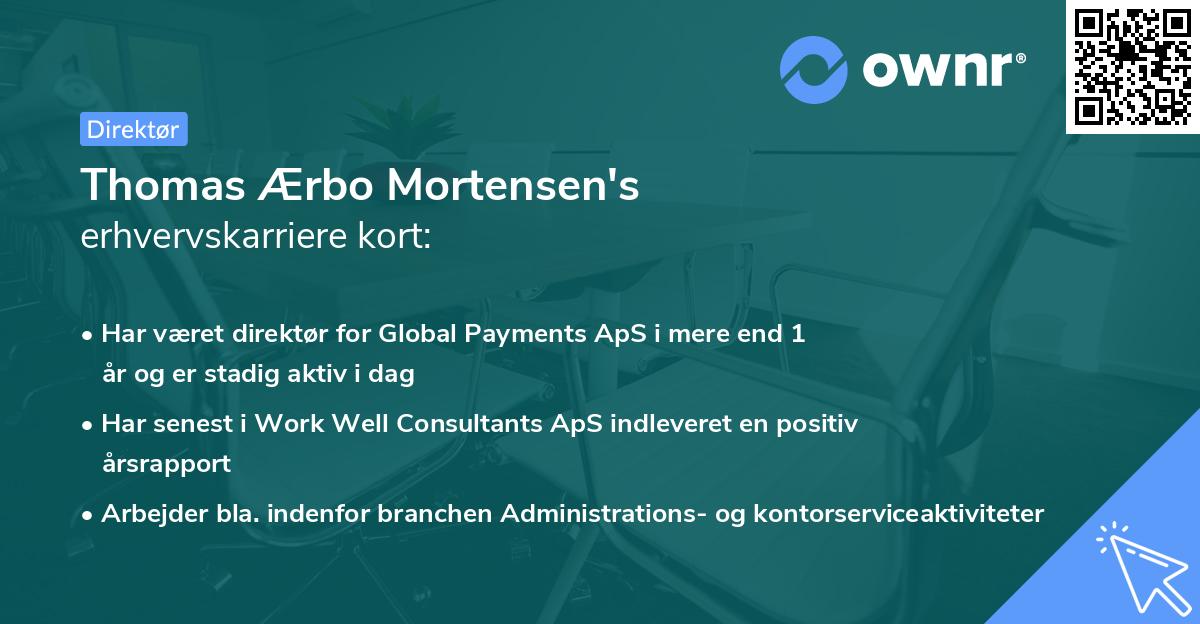 Thomas Ærbo Mortensen's erhvervskarriere kort