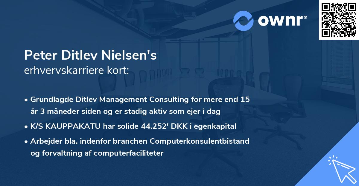 Peter Ditlev Nielsen's erhvervskarriere kort