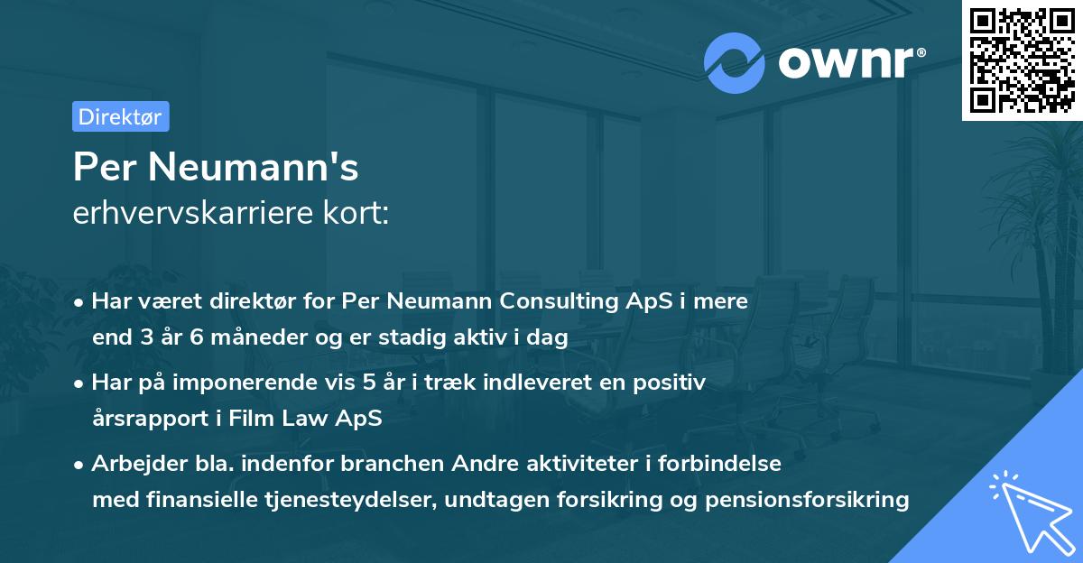 Per Neumann's erhvervskarriere kort