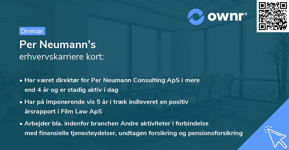 Per Neumann's erhvervskarriere kort