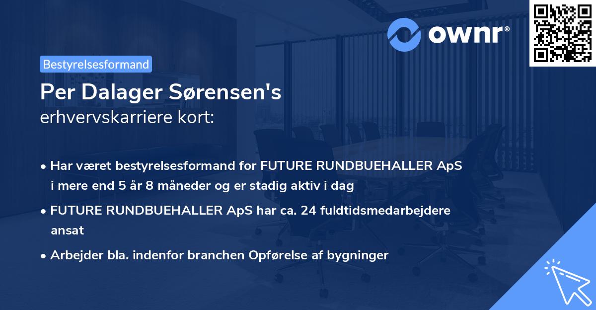 Per Dalager Sørensen's erhvervskarriere kort