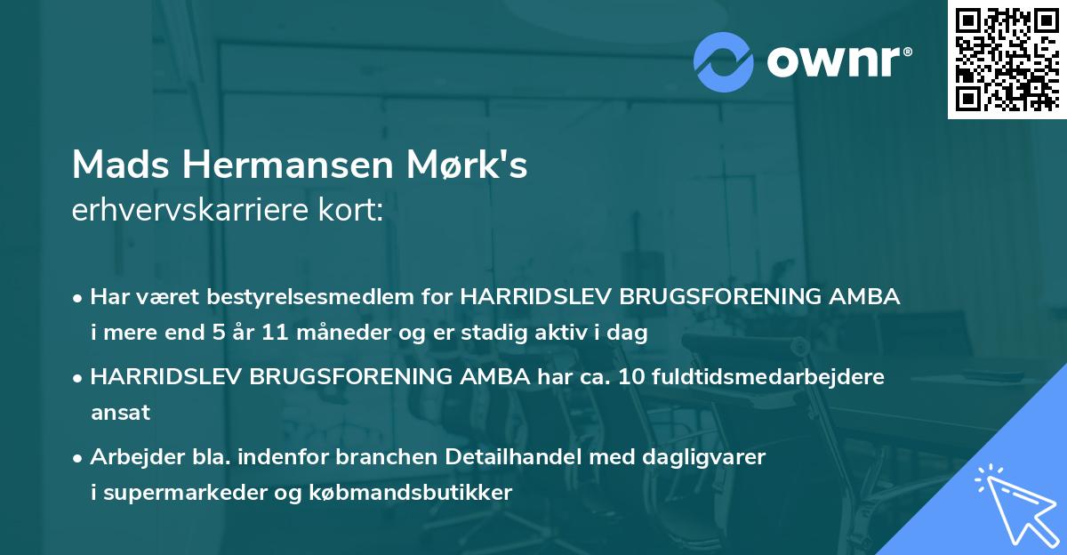 Mads Hermansen Mørk's erhvervskarriere kort