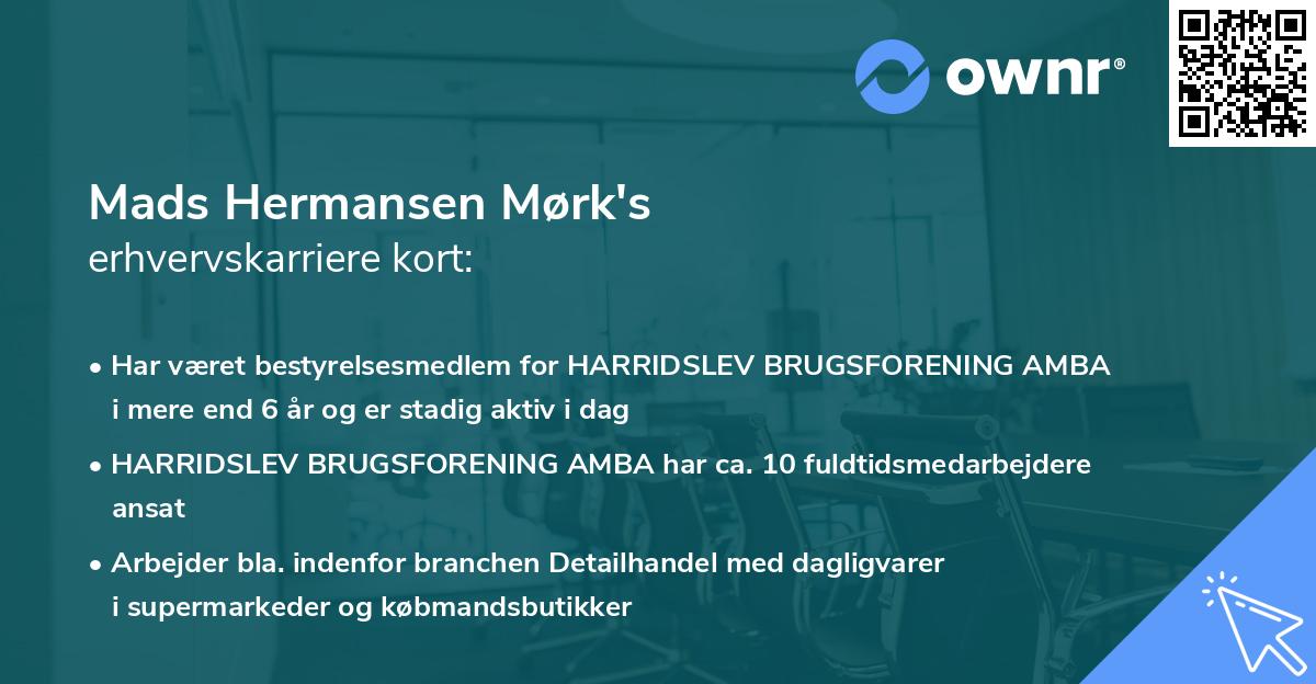 Mads Hermansen Mørk's erhvervskarriere kort
