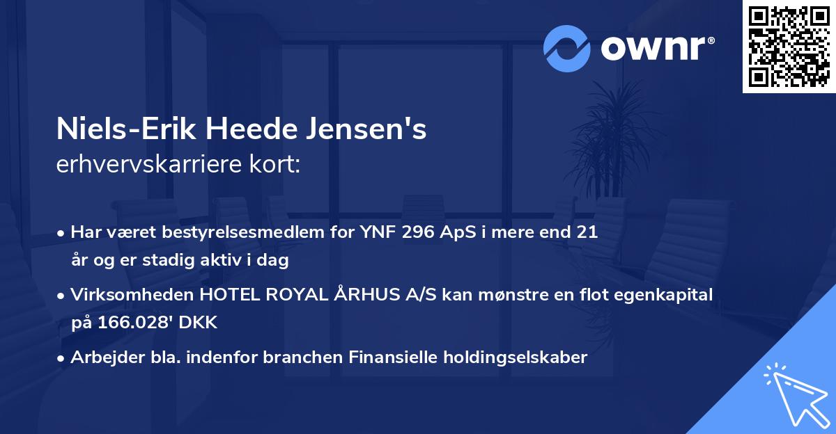 Niels-Erik Heede Jensen's erhvervskarriere kort