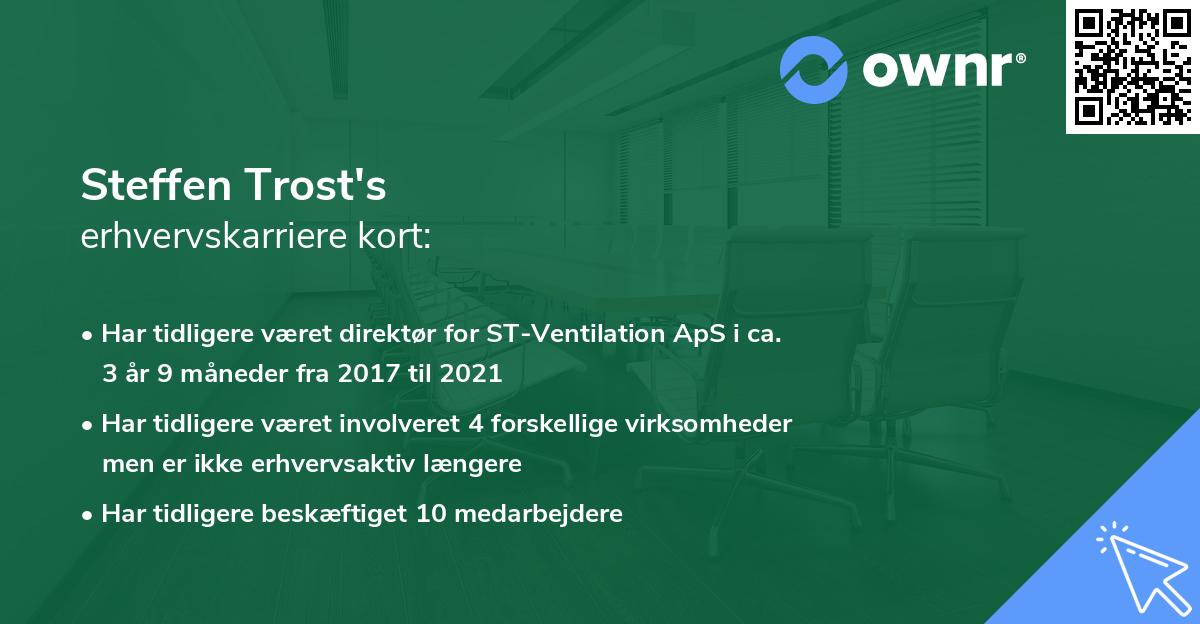 Steffen Trost's erhvervskarriere kort