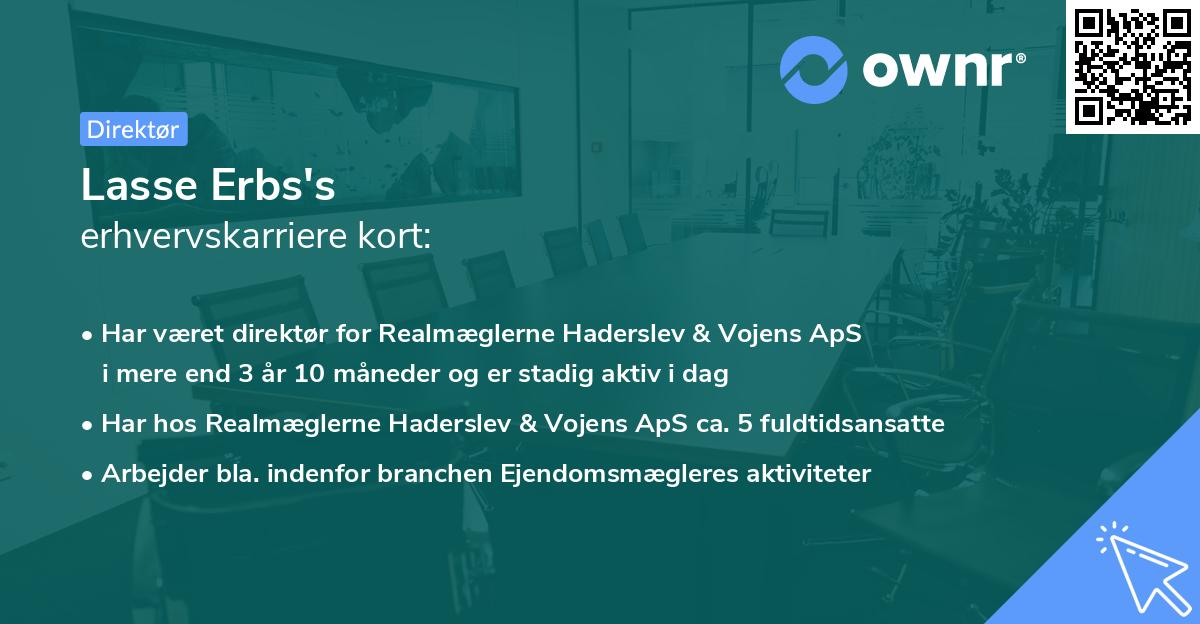 Lasse Erbs's erhvervskarriere kort