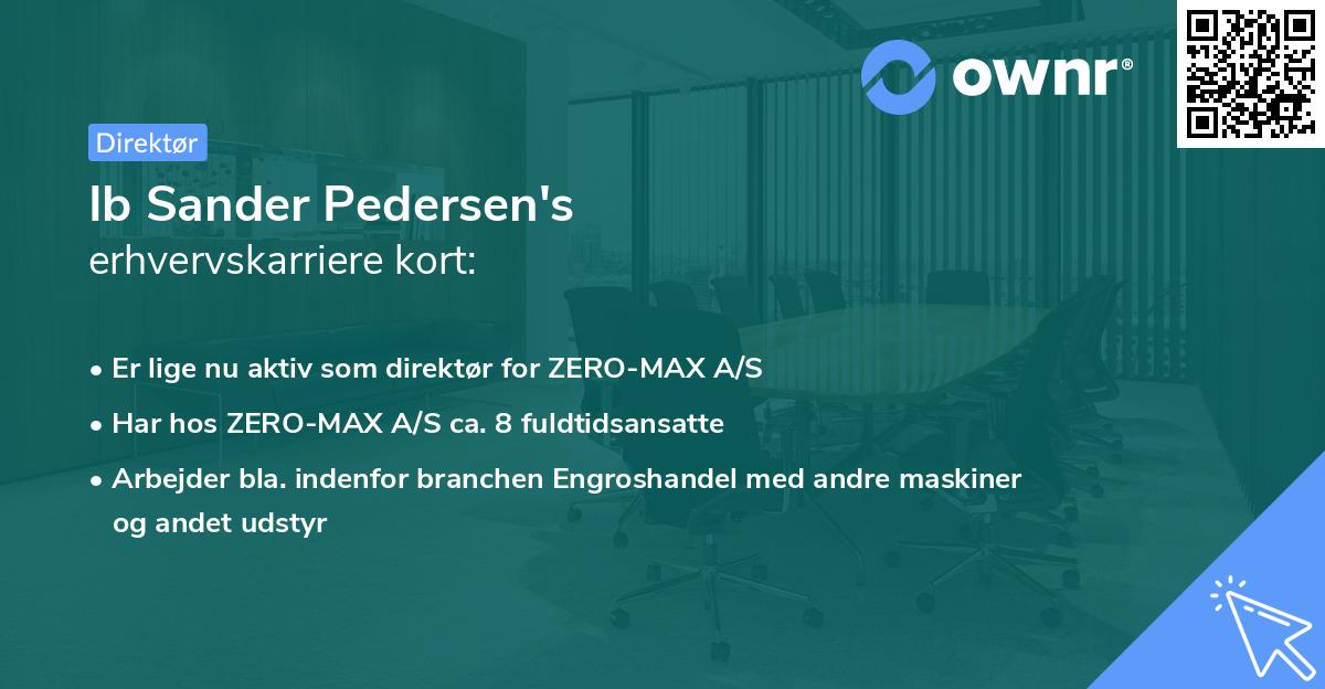Ib Sander Pedersen's erhvervskarriere kort