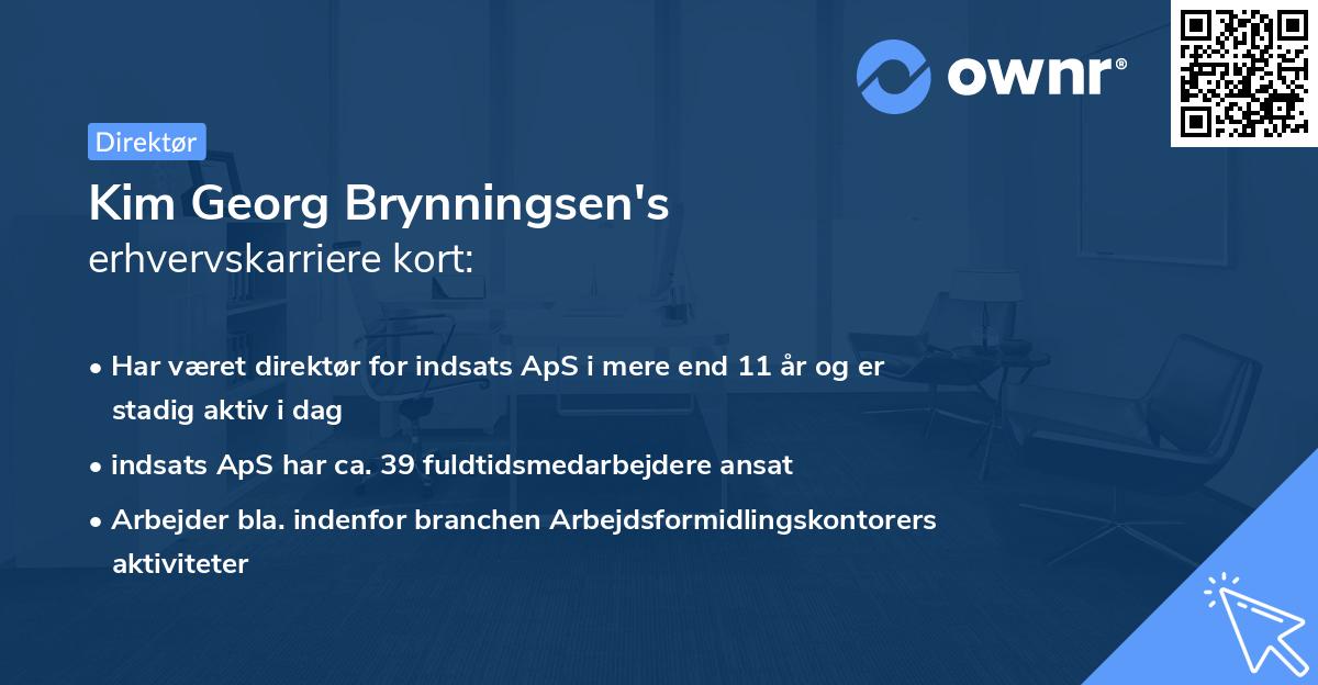 Kim Georg Brynningsen's erhvervskarriere kort