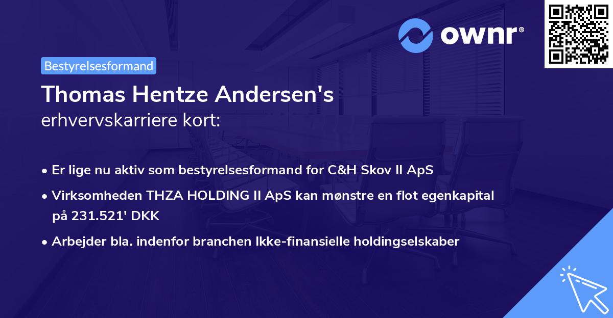 Thomas Hentze Andersen's erhvervskarriere kort