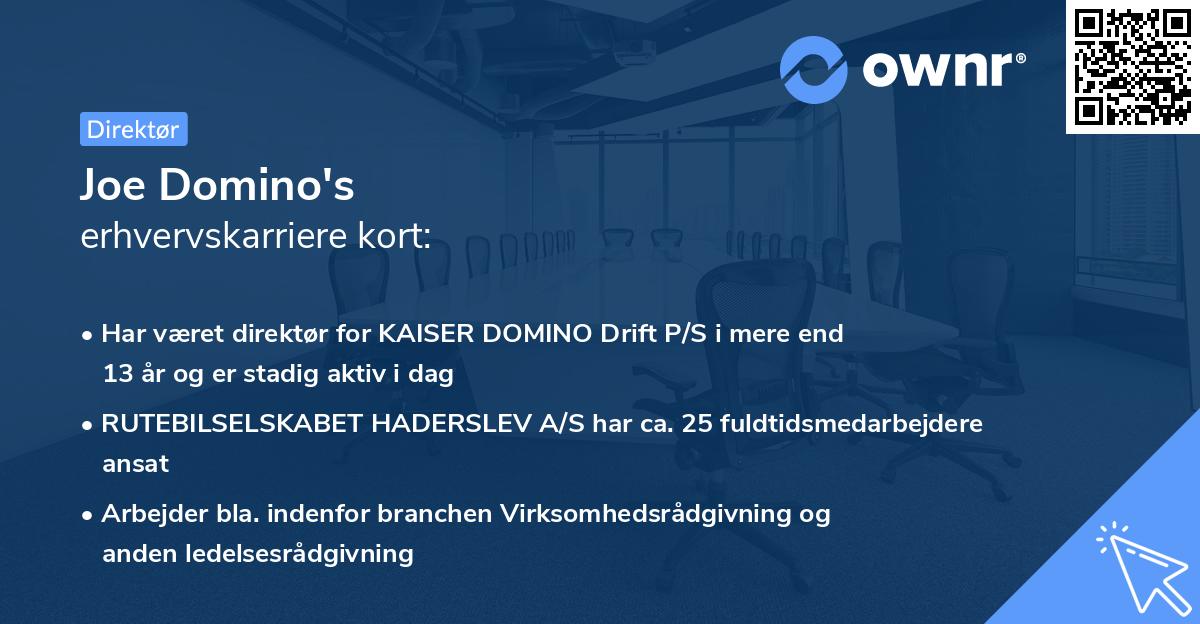 Joe Domino's erhvervskarriere kort