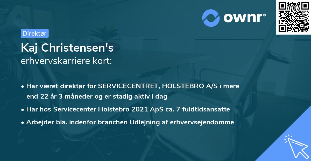 Kaj Christensen's erhvervskarriere kort